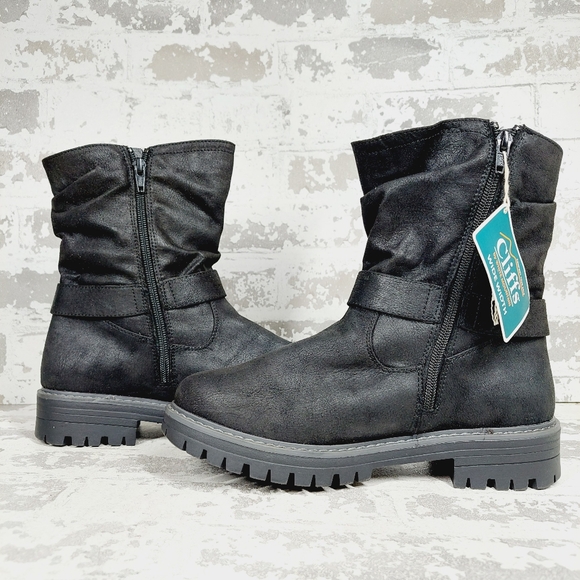 New Cliffs by White Mountain Black Suede Women's Mingle Boot A738 - Picture 5 of 10